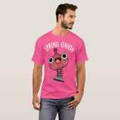 スプリングオニオンの面白い野菜のダジャレ Tシャツ (正面フル)
