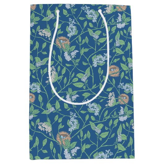 スプリングガーデンマザーズデーロビンネストクイーンアンレース ミディアムペーパーバッグ (正面)