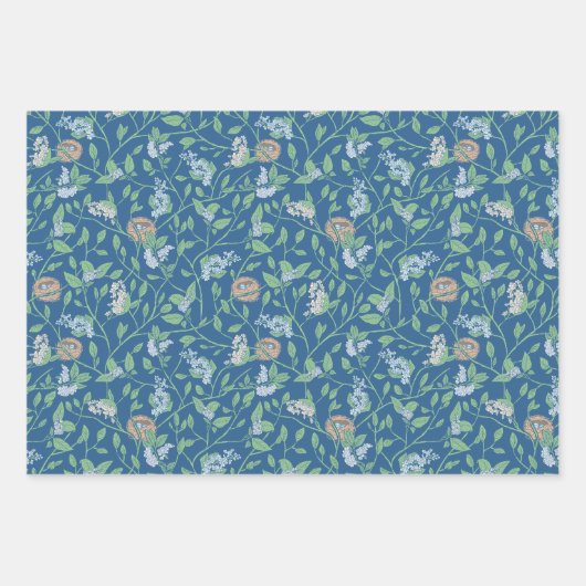 スプリングガーデンマザーデイロビンネストクイーンアンレース ラッピングペーパーシート (正面2)