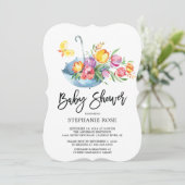 スプリングタイカラフルムチューリップベビーシャワー招待状 招待状 (スタンド正面)