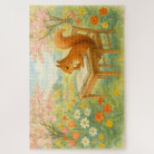 スプリングタイムのリス勉強 ジグソーパズル (縦)