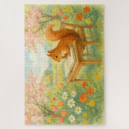 スプリングタイムのリス勉強 ジグソーパズル