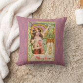 スプリングタイムアールヌーボー装飾用クッション クッション (ブランケット)