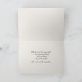 スプリングタイムインザフォレスト悔やみや弔慰 カード (内部)