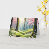 スプリングタイムインザフォレスト誕生日 カード (黄色い花)