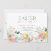 スプリングタイムイースターブランチ&エッグ狩り招待状 招待状 (正面)