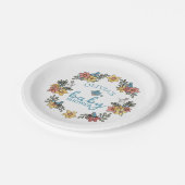 スプリングタイムイースターリースベビーシャワー ペーパープレート (アングル)