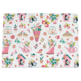 スプリングタイムガーデン ラージペーパーバッグ