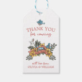 スプリングタイムサンキューベイビーシャワーお願いギフトラベル ギフトタグ (正面)