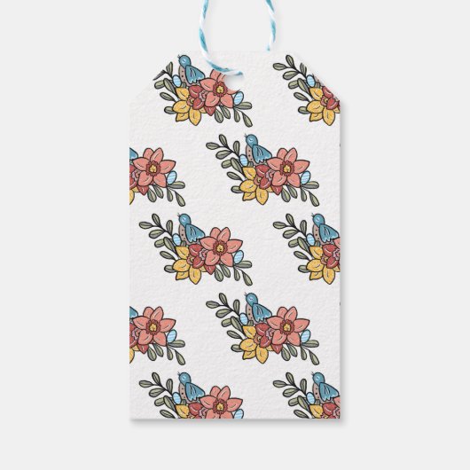 スプリングタイムサンキューベイビーシャワーお願いギフトラベル ギフトタグ (裏面)