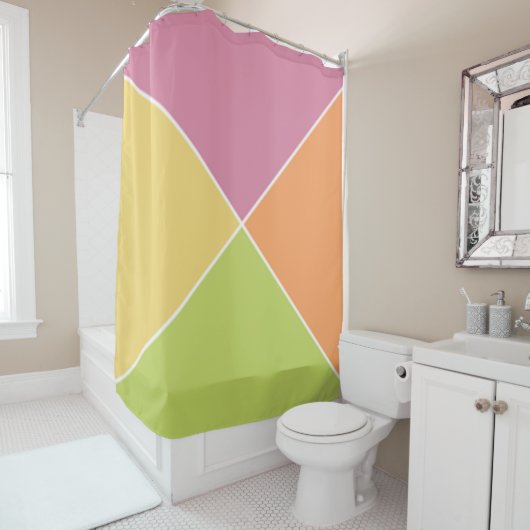 スプリングタイムシャーベアーガイルット シャワーカーテン (インサイチュ)