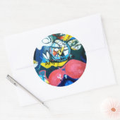 スプリングタイムジャズ抽象芸術ジェフハンカマーアルチュンクハウス ラウンドシール (封筒)