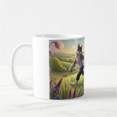 スプリングタイムチェイスよくはしゃぐ – オオカミとウサギのイースター コーヒーマグカップ (左)