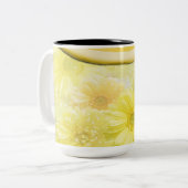 スプリングタイムデイジーフローラコーヒーマグ ツートーンマグカップ (正面左)