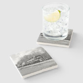 スプリングタイムトレインB&W ストーンコースター (横)