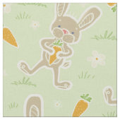 スプリングタイムバニーニンジン ファブリック (クローズアップ)