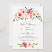 スプリングタイムピオニーバラフローラブライダルシャワー 招待状 (正面)