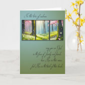 スプリングタイムフォレストフォトフレーム悔やみや弔慰 カード (黄色い花)