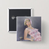 スプリングタイムフラッパーボタン 缶バッジ (正面&裏面)