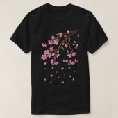 スプリングタイムフラワーズ桜さくらんぼブロッサム Tシャツ (デザイン正面)