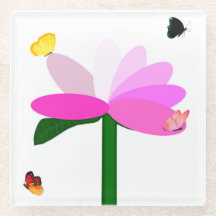 スプリングタイムフレンズガラスコースター