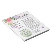 スプリングタイムフローラエッセンシャル油スタートガイド ノートパッド (アングル)