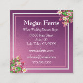 スプリングタイムフローラデザイン スクエア名刺 (裏面)