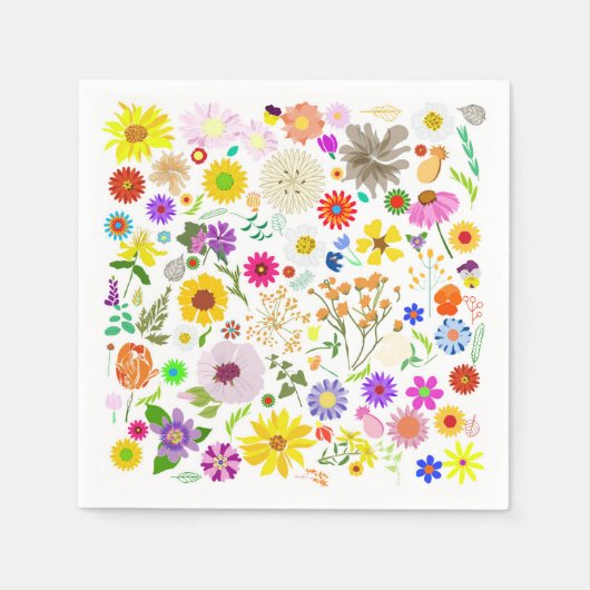 スプリングタイムフローラ調和 スタンダードカクテルナプキン (正面)