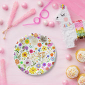 スプリングタイムフローラ調和 ペーパープレート (パーティー)