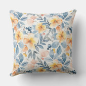 スプリングタイムブルースと開花装飾用クッション クッション (裏面)