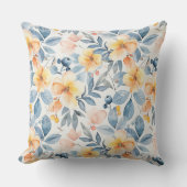 スプリングタイムブルースと開花装飾用クッション クッション (正面)