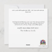 スプリングタイムヘッジホグジョイダッフォディルワンダーランドイースター シーズンカード (裏面)