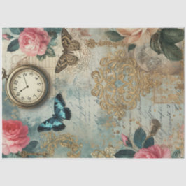 スプリングタイムポケットウォッチフローラデカップージ紙 薄葉紙