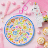 スプリングタイムレインボーズ ペーパープレート (パーティー)