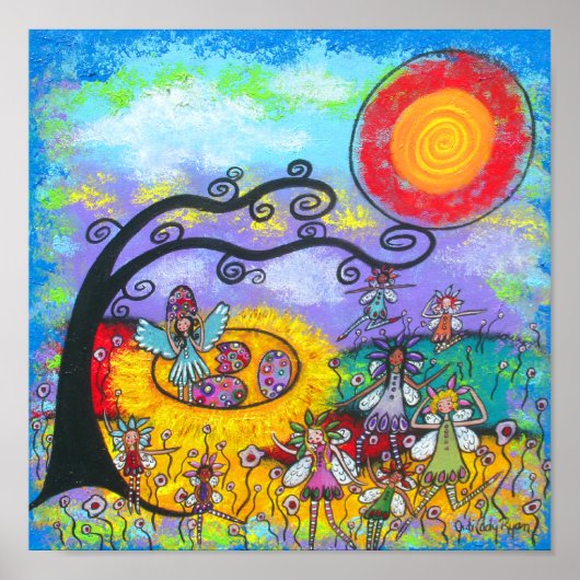 スプリングタイム妖精プリント ポスター (正面)