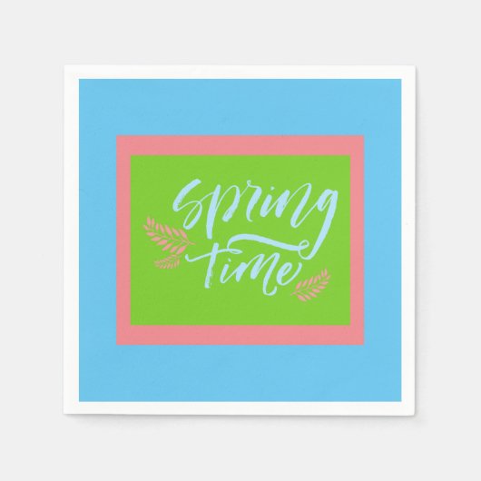 スプリングタイム紙ナプキンス スタンダードカクテルナプキン (正面)