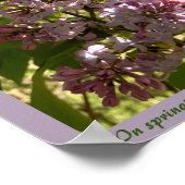 スプリングタイム薄紫感動的プリント ポスター (角)