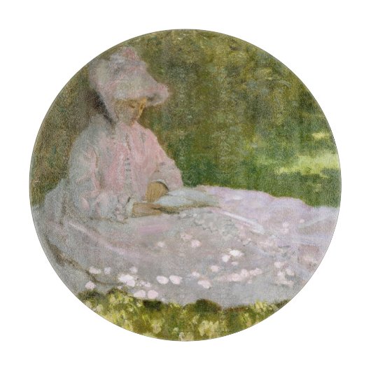 スプリングタイム – クロード・モネ カッティングボード (正面)