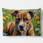 スプリングタイム（犬）スタッフォードブル・テリア・パピー アクセサリーポーチ (裏面)