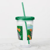 スプリングタイ絵画ム・ウサギ アクリルタンブラー (左)