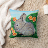 スプリングタイ絵画ム・ウサギ クッション (ブランケット)