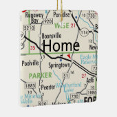 スプリングタウンテキサス州の地図 セラミックオーナメント (右)
