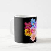 スプリングハーモニー - ミックス水彩花束 コーヒーマグカップ (正面左)
