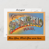 スプリングフィールドからこんにちは ポストカード (正面/裏面)