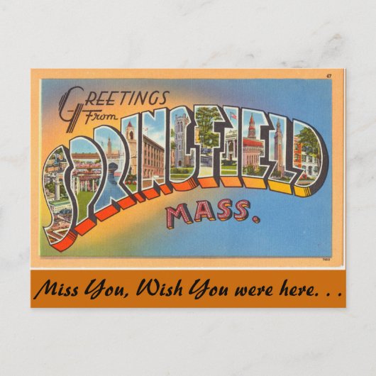 スプリングフィールドからこんにちは ポストカード (正面)