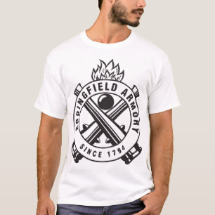 スプリングフィールドの兵器庫の火器の柔らかい100%年のRingspun銃 Tシャツ