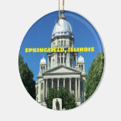 スプリングフィールドイリノイ州キャピトル建物 セラミックオーナメント (左)
