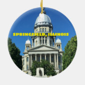 スプリングフィールドイリノイ州キャピトル建物 セラミックオーナメント (裏面)