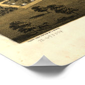 スプリングフィールドイリノイ1867アンティークパノラママップ ポスター (角)