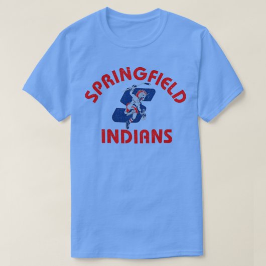 スプリングフィールドインディアンホッケー1974ヴィンテージ Tシャツ (デザイン正面)